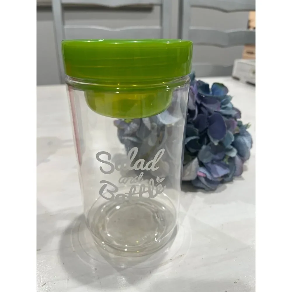 Komax green Salad Bottle with Leak Proof Salad Dressing Case‎